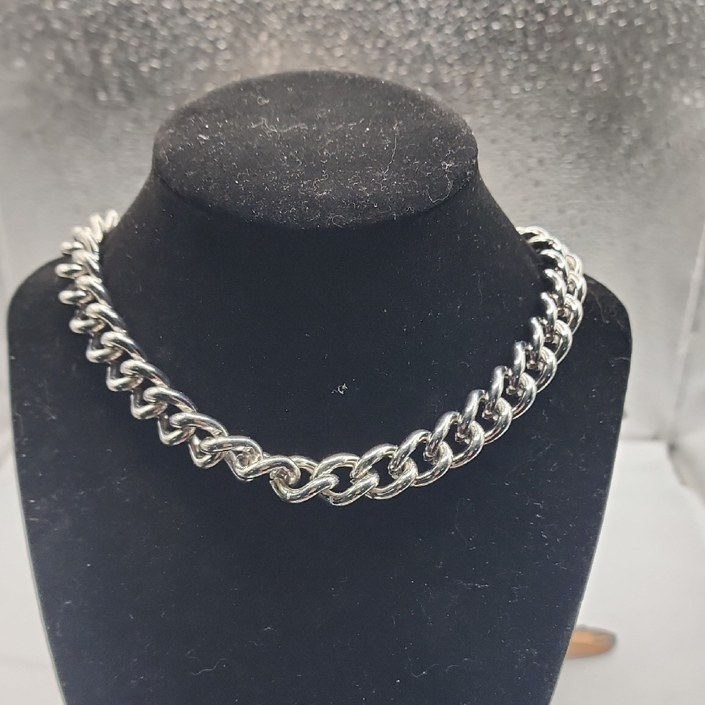 Chunky Silver Chain Necklace